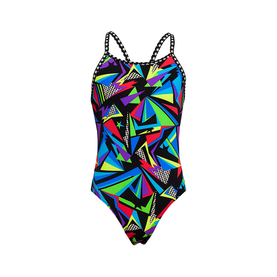 Áo bơi 1 mảnh dây đeo đôi FUNKITA Girl's Diamond Back One Piece Beat It Nữ