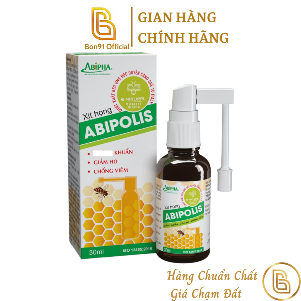 Xịt họng Abipolis chiết xuất keo ong giảm ho viêm họng 30ml