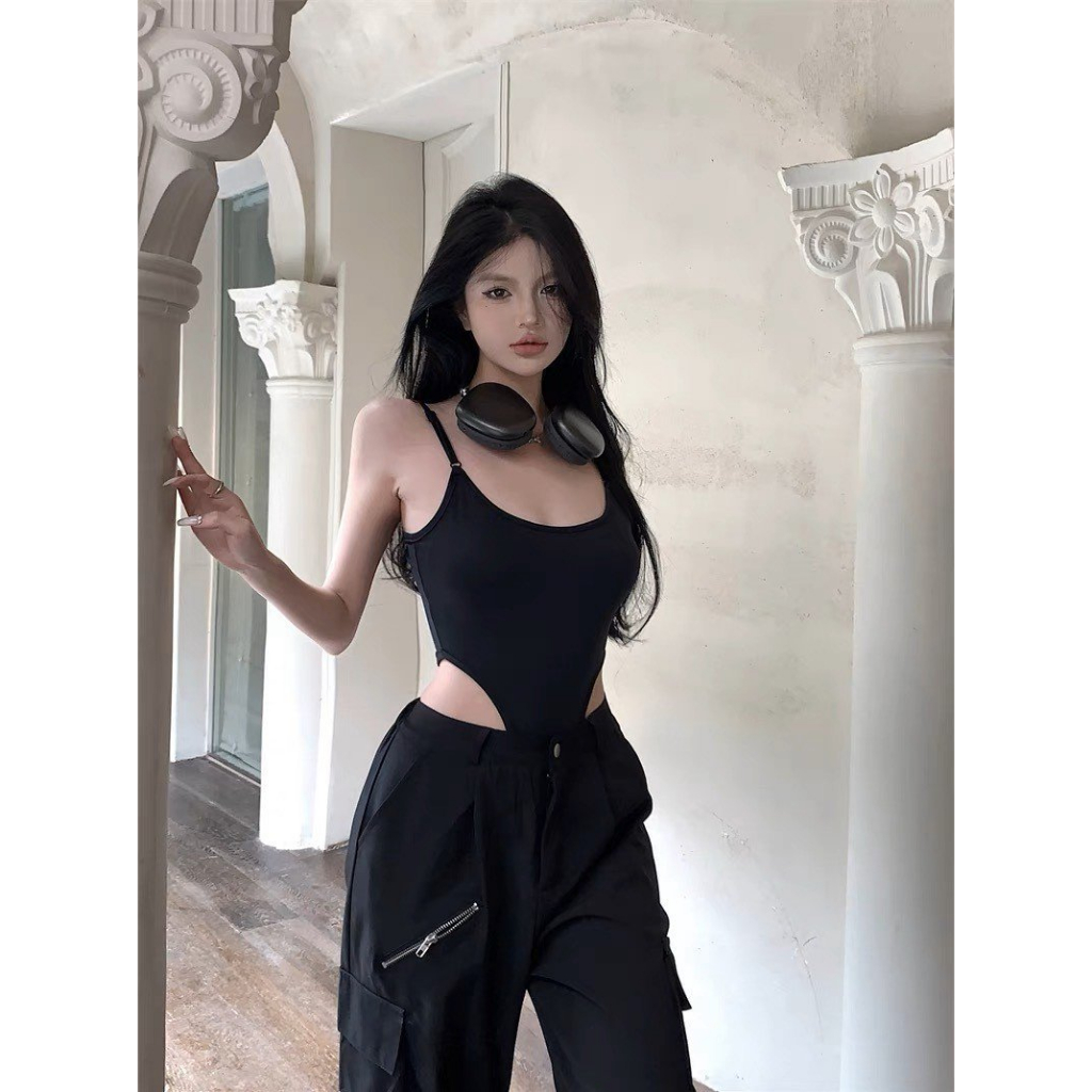 B02 Áo Liền Quần Hai Dây Bodysuit Ôm Dáng Gợi Cảm 21room