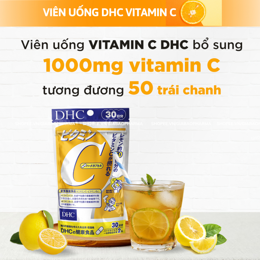 Viên uống bổ sung vitamin C DHC sáng da, mờ thâm