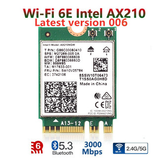 Card wifi intel ax210, wifi 6e, card blluetooth 5.3