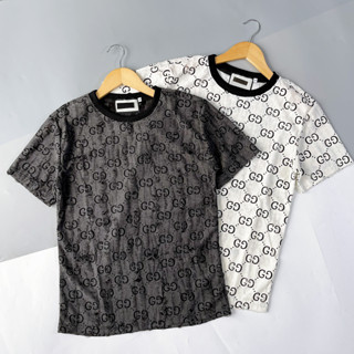 Áo Thun Rách Nam Nữ Phối Logo DG Hai Màu Đen Trắng Chất Liệu Cotton Co Giãn Hai Chiều Cao Cấp T.O