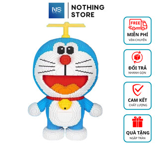 Mô hình lắp ráp 3d doraemon size 38cm cỡ lớn trang trí decor nothing store