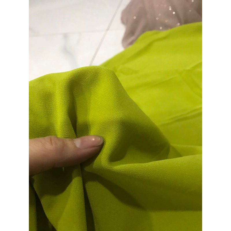 Vải voan chifon màu xanh cốm loại 1 mềm rũ đẹp xinh (khổ 1m5)may đầm kiểu ,áo dài thời trang
