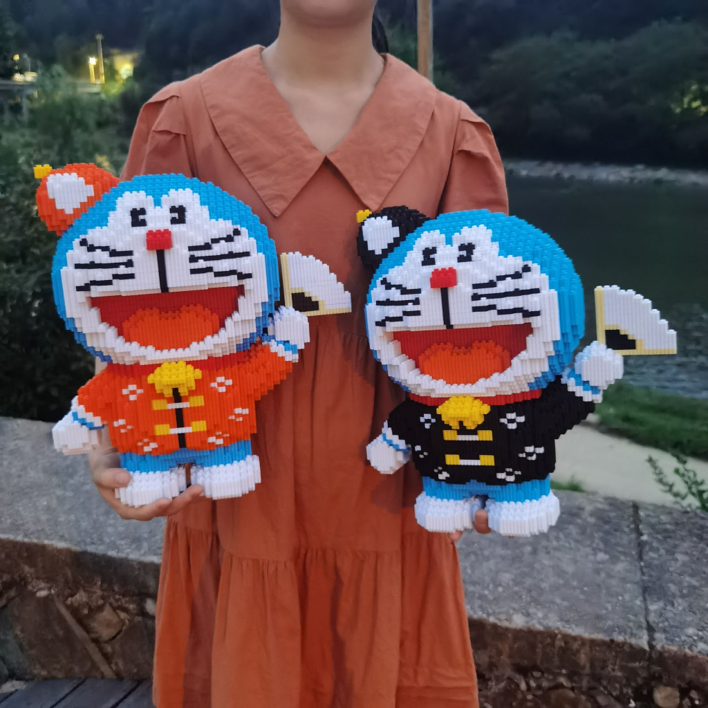 Doremon thần tài 40cm, Xếp hình siêu đẹp , xếp hình doremon size đại 40cm, sản phẩm mới, đồ chơi lắp ráp thông minh