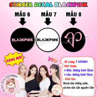 01 sticker decal hình dán blackpink chống nước, tem dán blackpink, miếng dán trang trí hình nhóm nhạc blackpink giá rẻ