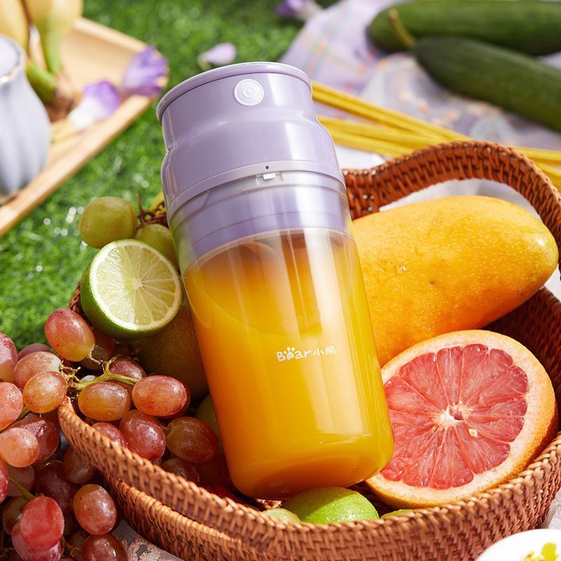 Máy xay sinh tố cầm tay BEAR LLJ-Q04H6 màu tím, sạc điện chính hãng,dung tích 300ml