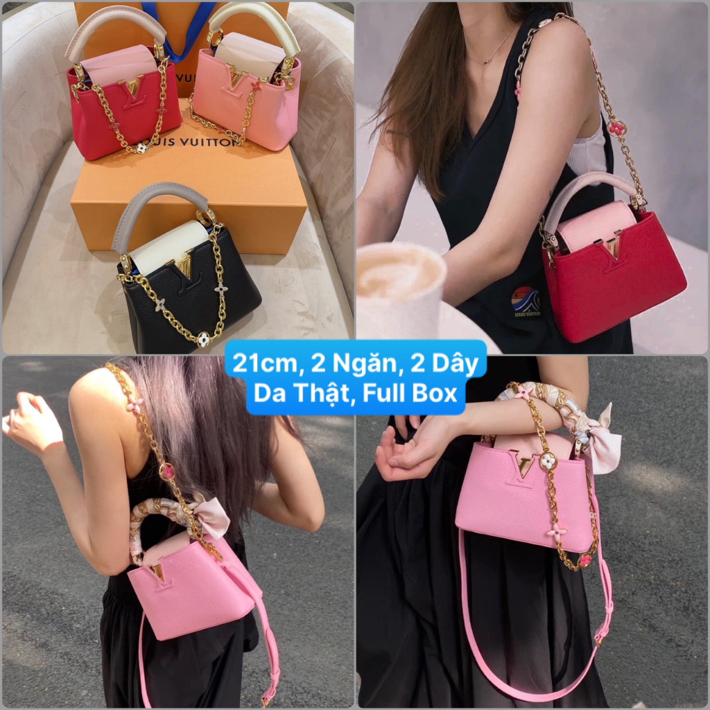Túi Xách LV Capucines Mini 2 Ngăn Size 21 Full 2 Box