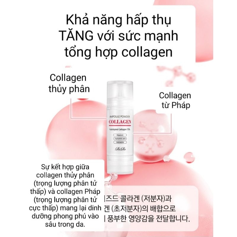 BỘT COLLAGEN AMPOULE POWDER DƯỠNG DA RIRE HÀN QUỐC CÓ THỂ MIX VỚI CÁC LOẠI MỸ PHẨM