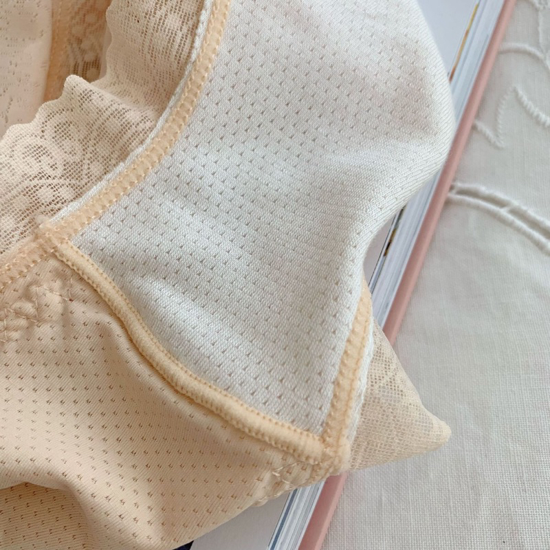 Quần lót nữ thun điều hòa cạp cao phối ren HA82 không viền gen bụng nâng mông