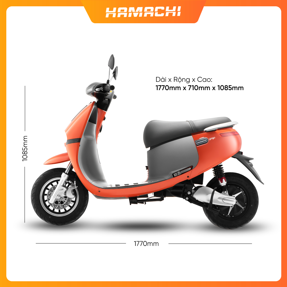 Xe máy điện HAMICHI GOGO Trắng trẻ trung sang trọng hiệu năng vượt trội