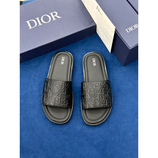 🔥 New Arrival⚡️Dép lê nam 𝔻𝕚𝕠𝕣 vân nổi đen fullbox