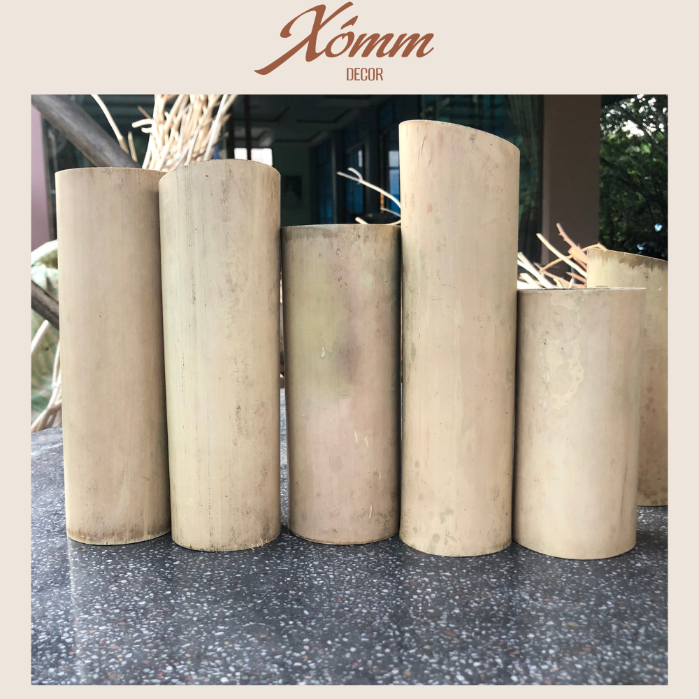 Ống tre trúc tự nhiên làm lồng chim, khuyên chim, nan, đồ thủ công, ống trúc già