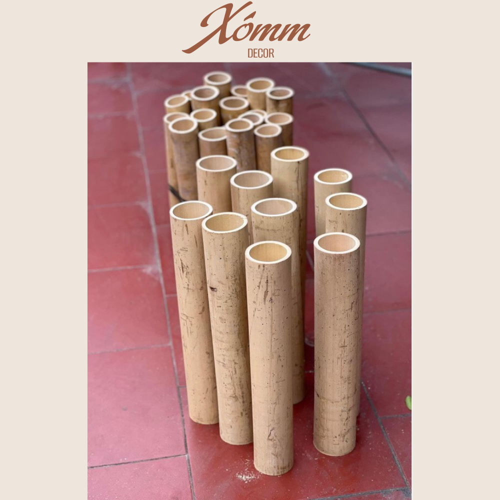 Ống tre trúc tự nhiên làm lồng chim, khuyên chim, nan, đồ thủ công, ống trúc già