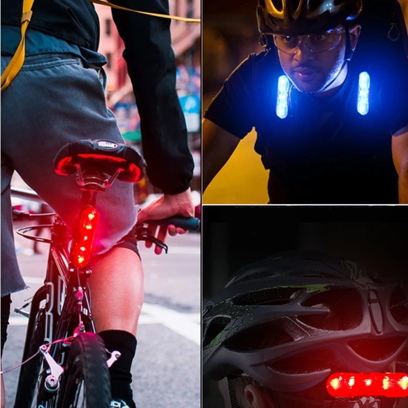 Đèn xe đạp thể thao + Đèn led chiếu hậu cảnh báo + Còi xe đạp 3 chế độ  - Hãng dododios