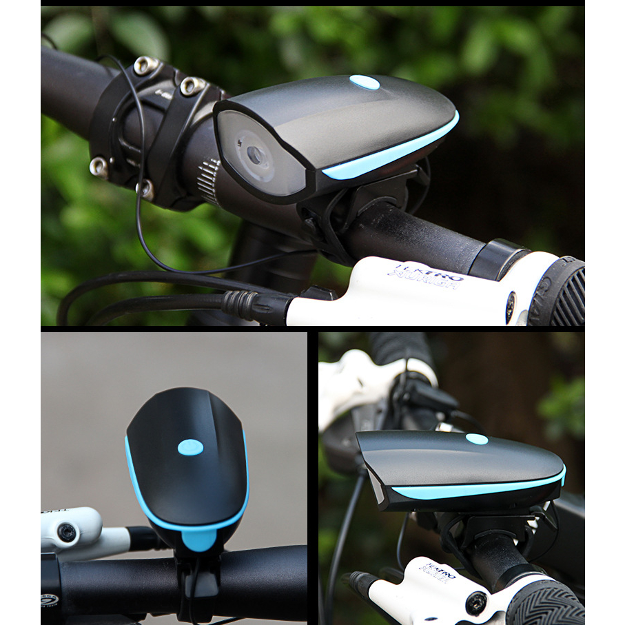 Đèn xe đạp thể thao + Đèn led chiếu hậu cảnh báo + Còi xe đạp 3 chế độ  - Hãng dododios