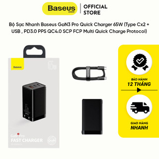 Bộ sạc nhanh baseus gan3 pro quick charger 65w