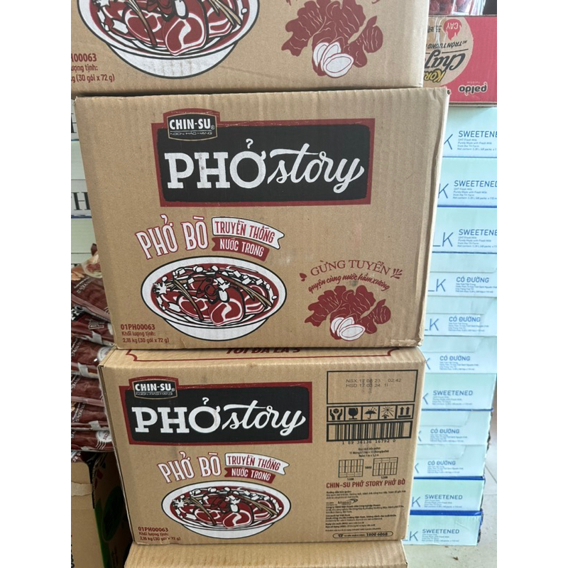 THÙNG 30 GÓI PHỞ BÒ TRUYỀN THỐNG NƯỚC TRONG 72G - PHỞ THÌN BỜ HỒ - PHỞ STORY