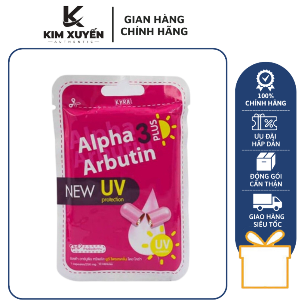 Viên Kích Trắng Alpha Arbutin UV