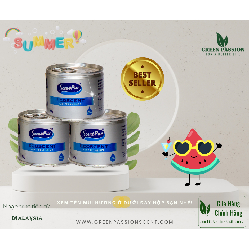 Combo 3 Hộp Tinh Dầu Thơm Phòng Cao Cấp Scent Pur 75g