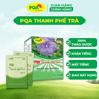 PQA THANH PHẾ TRÀ:  Dùng cho người hút thuốc lá, thuốc lào, người phải nói nhiều, v'iêm họng, v'iêm amidan