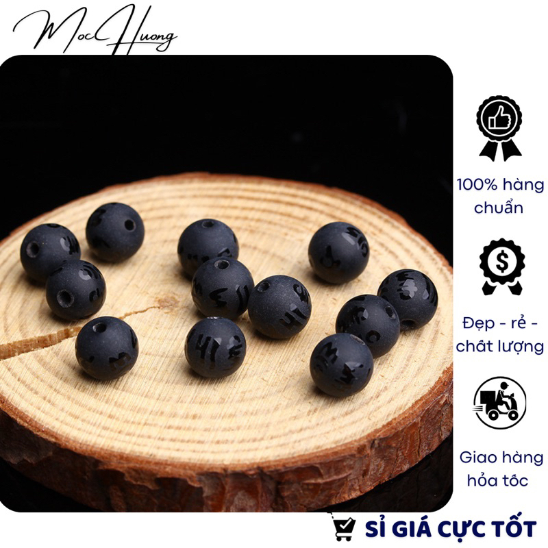 Hạt Ob.si.dian đen mờ làm handmade DIY - MH510