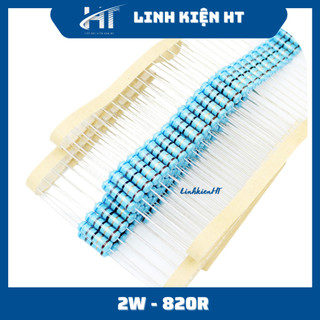 Điện trở 2w 820r 1% chân đồng túi 10 con - linh kiện ht