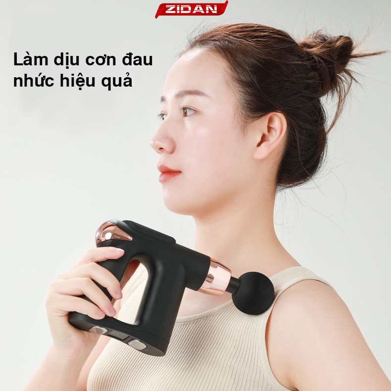 Máy massage cầm tay đấm lưng có chức năng xung điện đi kèm miếng dán cao cấp ZiDan