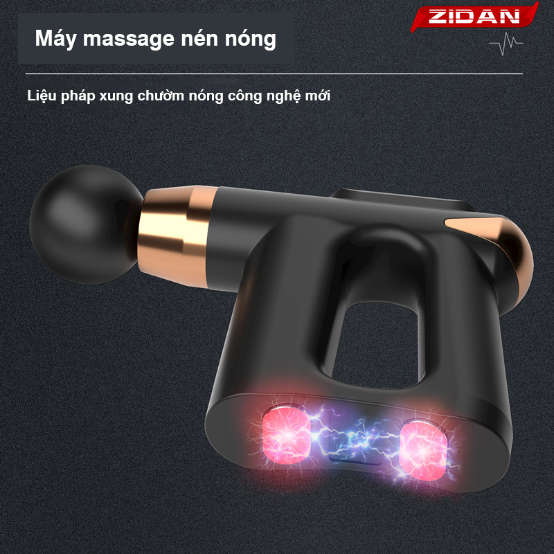 Máy massage cầm tay đấm lưng có chức năng xung điện đi kèm miếng dán cao cấp ZiDan