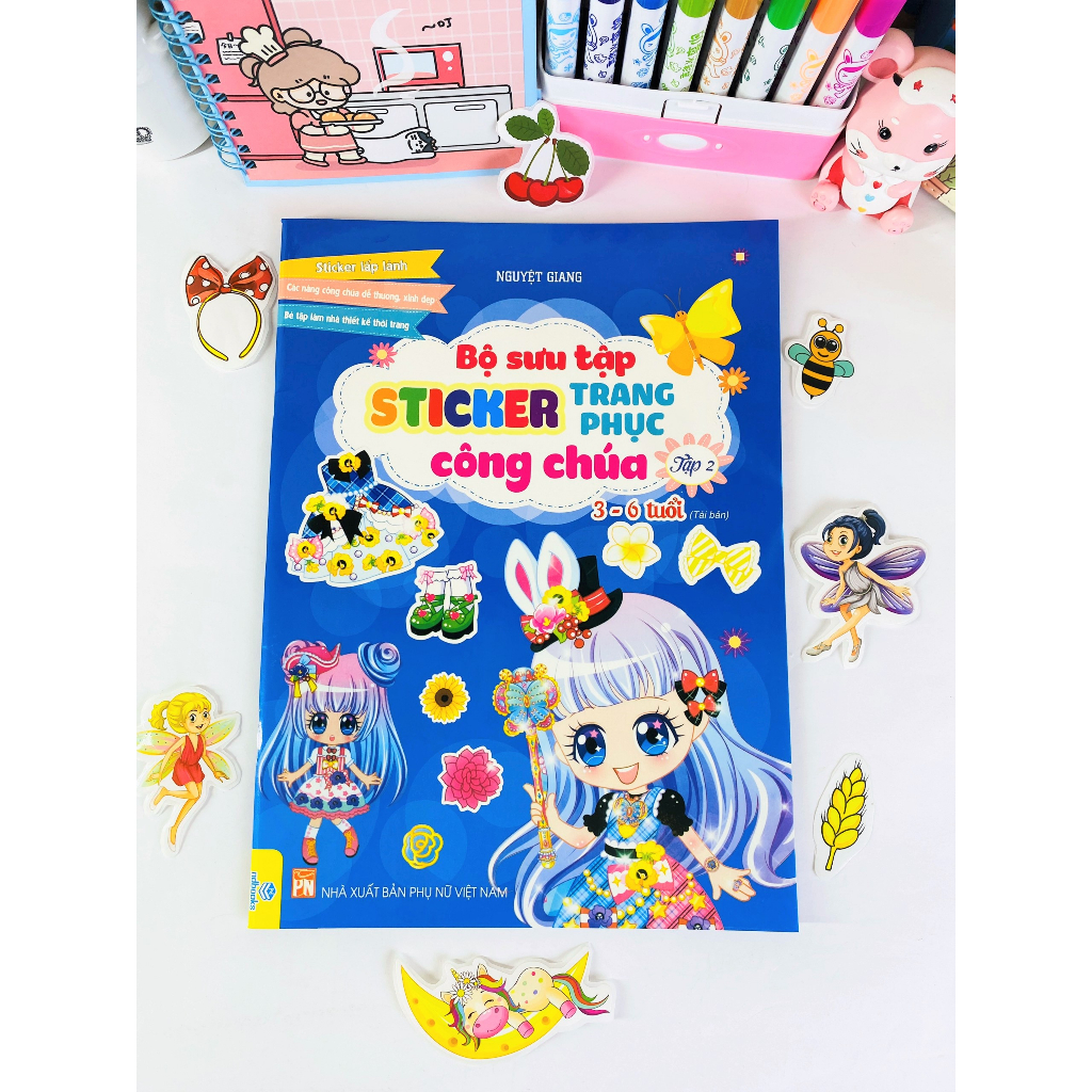 Sách - Bộ sưu tập Sticker Trang Phục Công Chúa 3-6 tuổi
