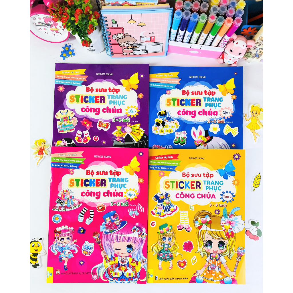 Sách - Bộ sưu tập Sticker Trang Phục Công Chúa 3-6 tuổi