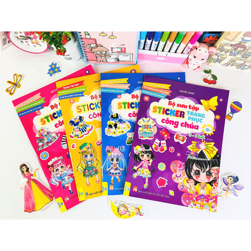 Sách - Bộ sưu tập Sticker Trang Phục Công Chúa 3-6 tuổi