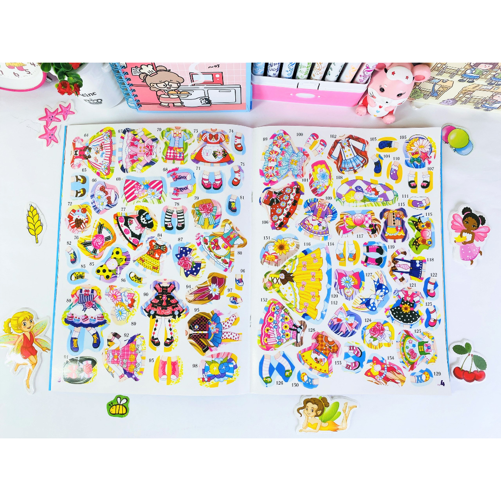 Sách - Bộ sưu tập Sticker Trang Phục Công Chúa 3-6 tuổi