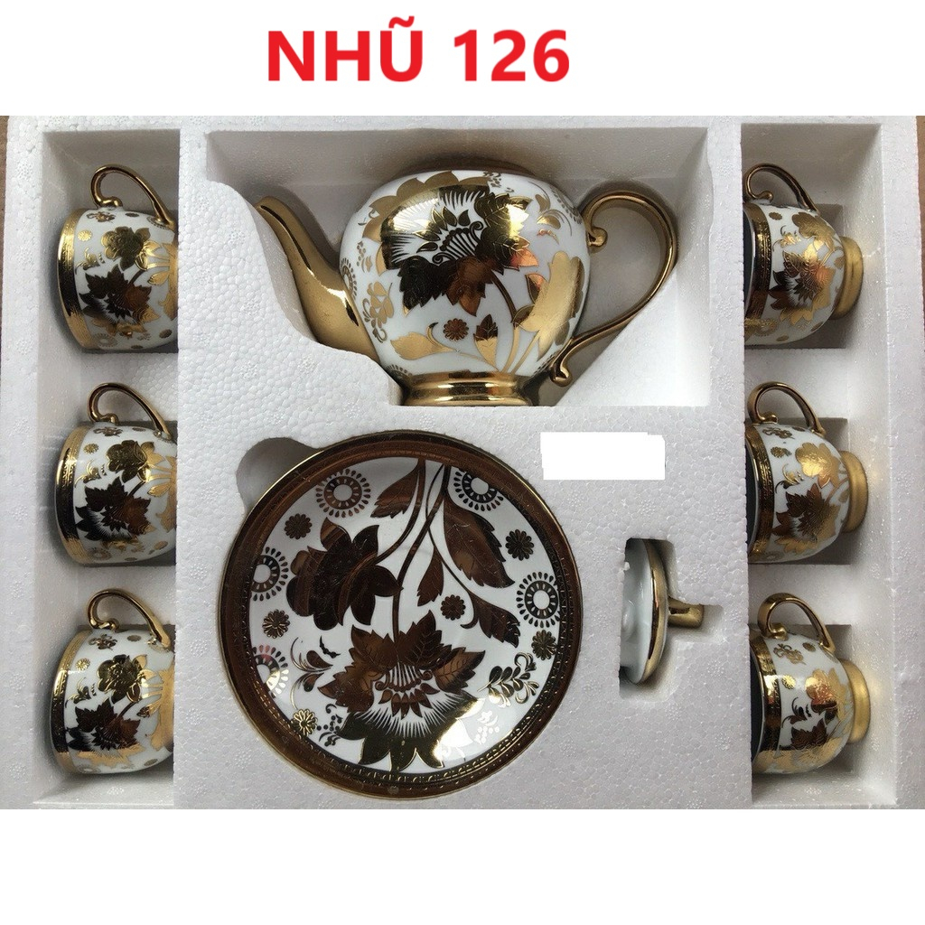 [ Được Chọn Mẫu ] Bộ tách trà nhũ vàng 1 ấm 6 tách siêu đẹp làm quà tặng Lễ, Tết | BigBuy360 - bigbuy360.vn