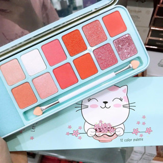 [ODBO] Bảng Phấn Mắt Xinh Xắn Odbo Let's Enjoy OD297 Gồm 12 Ô Màu Lì và Ánh Nhũ - Thái Lan