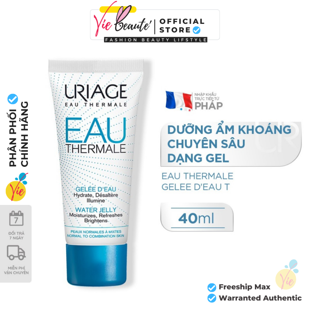 Kem dưỡng ẩm URIAGE chuyên sâu dạng thạch nước URIAGE EAU THERMALE GELÉE D'EAU 40ml