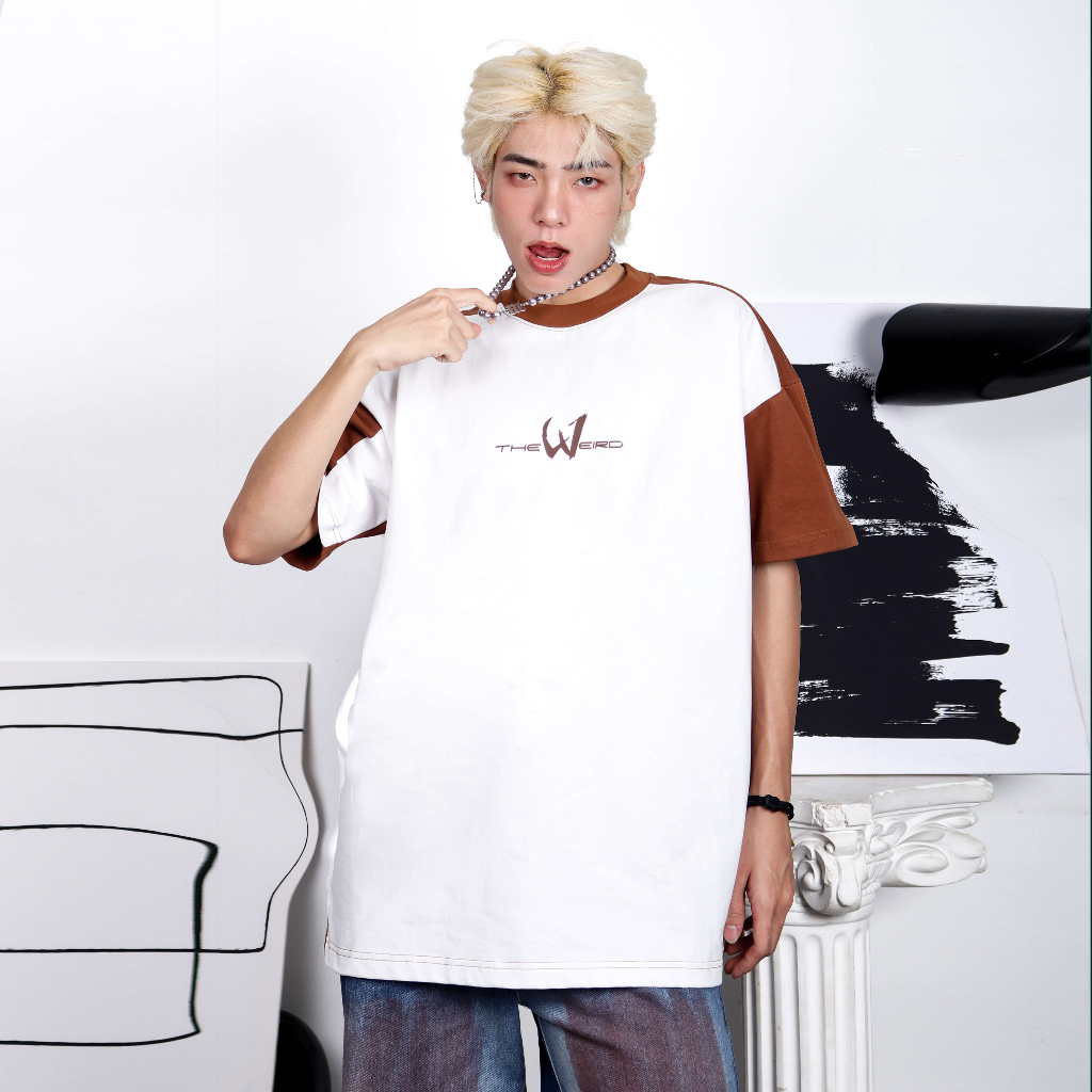 LOCAL BRAND Áo thun The Weird Phong Cách Unisex Form Rộng ATK721