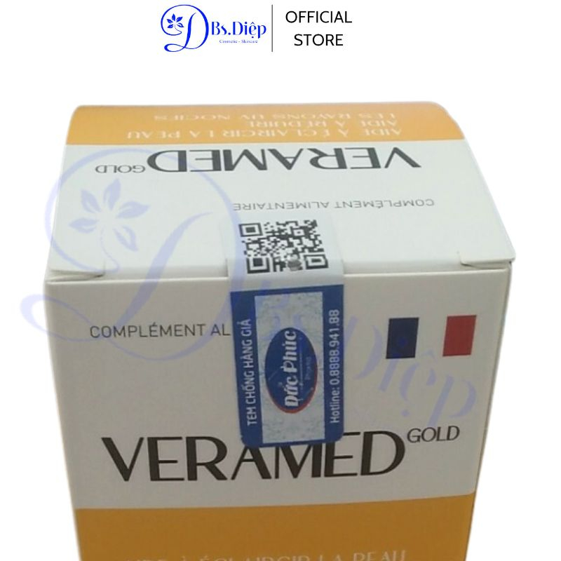 Viên uống chống oxy hóa, hỗ trợ làm sáng da và giảm nguy cơ lão hóa da VERAMED GOLD