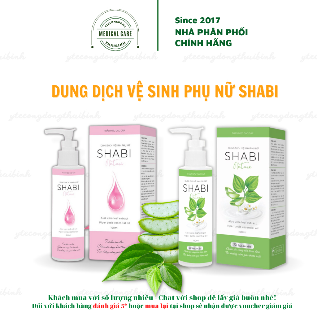 Dung dịch vệ sinh phụ nữ SHABI NATURE giảm viêm nhiễm nấm ngứa kháng khuẩn làm sạch dịu nhẹ an toàn lành tính cho da