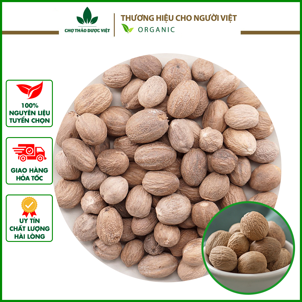 Nhục đậu khấu 500g, nutmeg, hạt to, thơm, sạch, gia vị nấu ăn, làm bánh - Chợ Thảo Dược Việt