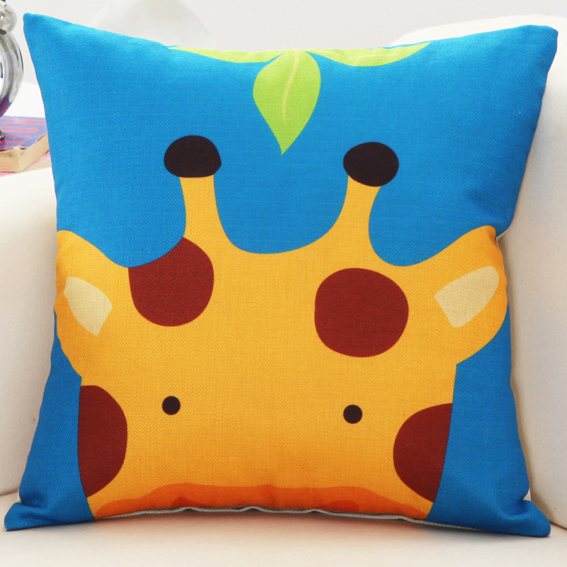 [ Vỏ + Ruột ] Gối Tựa Lưng Sofa Vải Bố Hình Thú Cưng Dễ Thương In 1 Mặt Cao Cấp