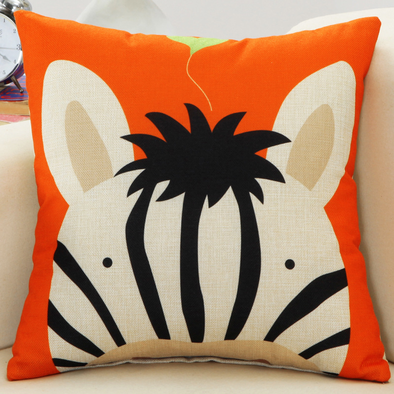 [ Vỏ + Ruột ] Gối Tựa Lưng Sofa Vải Bố Hình Thú Cưng Dễ Thương In 1 Mặt Cao Cấp