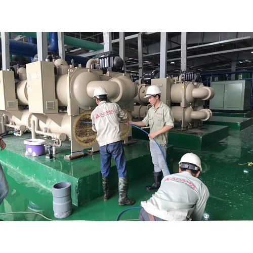 Tẩy cặn bình ngưng chiller
