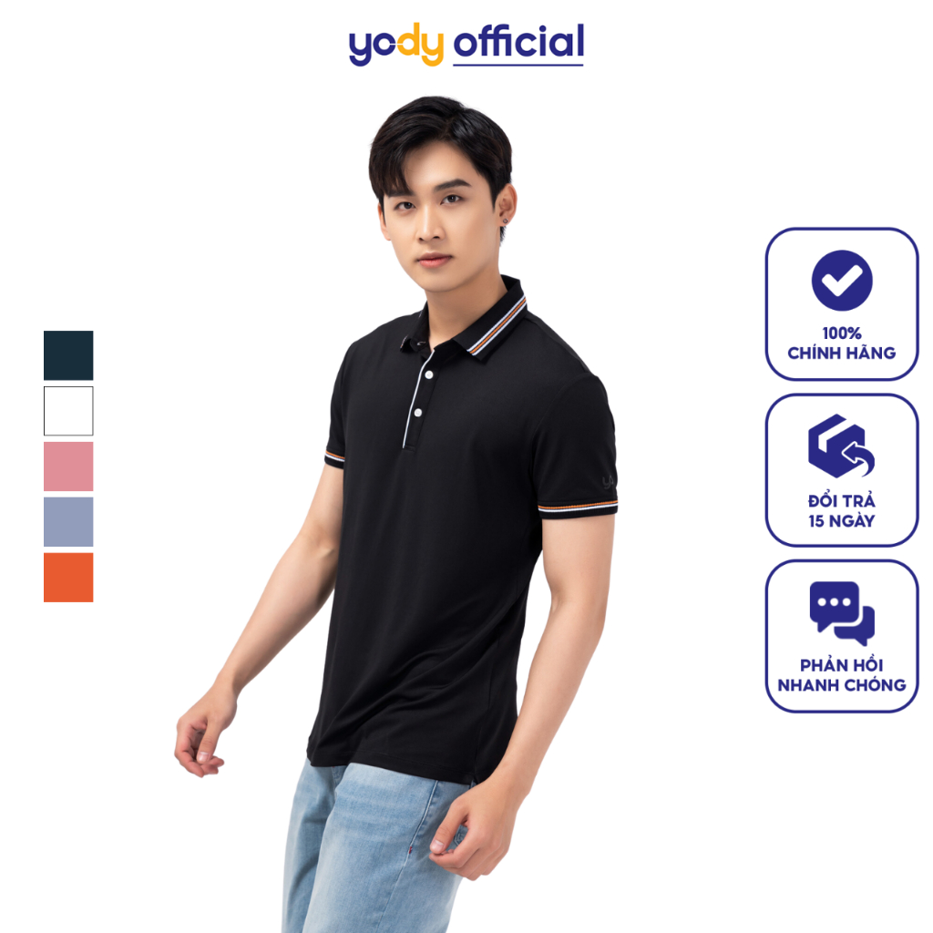 YODY Áo Thun Polo Nam Coolmax Cổ Bẻ 7 Màu Thấm Hút Mồ Hôi - APM3681