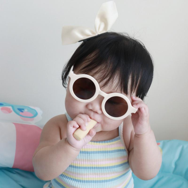 Kính Mát Mắt Tròn Nhiều Màu Chống Tia UV Phong Cách Hàn Quốc Cho Bé Trai, Bé Gái