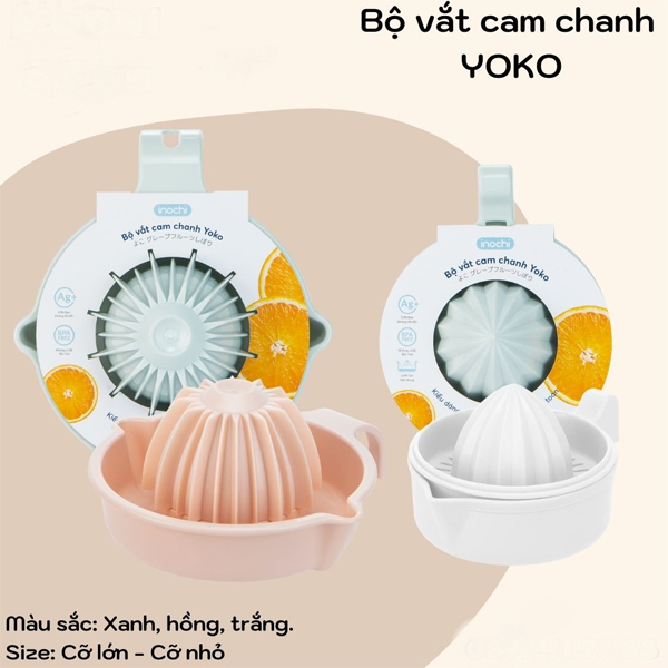 Bộ vắt cam chanh YOKO bằng nhựa nguyên sinh kháng khuẩn cỡ lớn