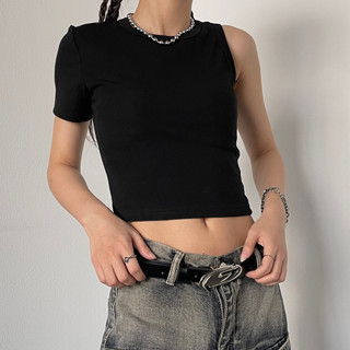 [ TRYST ] Áo Croptop Cut Out Z3873 ( Cotton)