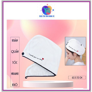 Khăn ủ tóc - Khăn Quấn Ủ Tóc Lau Khô Siêu Tốc