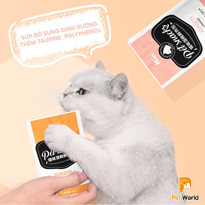 Súp thưởng Pate gà cao cấp cho mèo 90g - Súp thưởng Masti