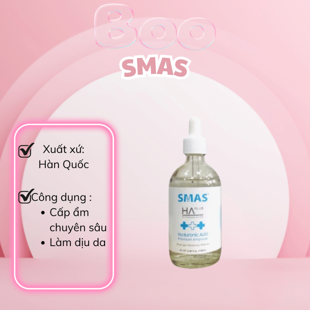 Serum Cấp Nước Sáng Da SMAS HA Plus Hyaluronic Acid